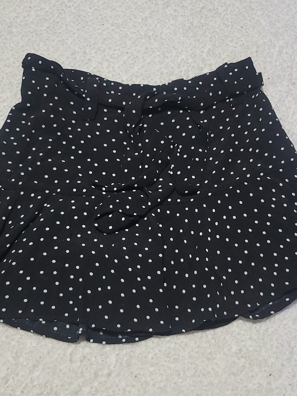 Zara Basic Polka Dot Ruffle Skort XS